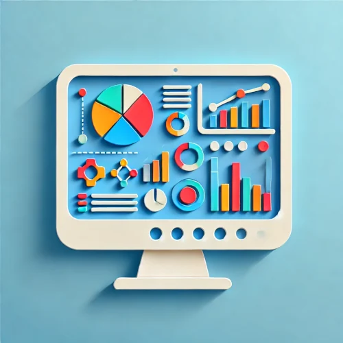 Abstract elements in paper cutout style showing Form data results analysis using AI